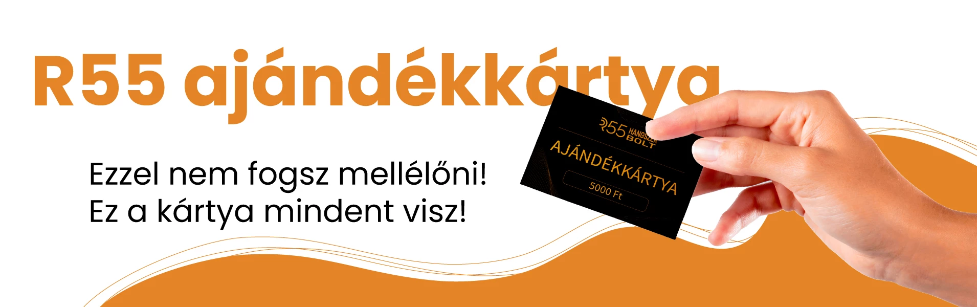 R55 hangszerbolt ajándékkártya