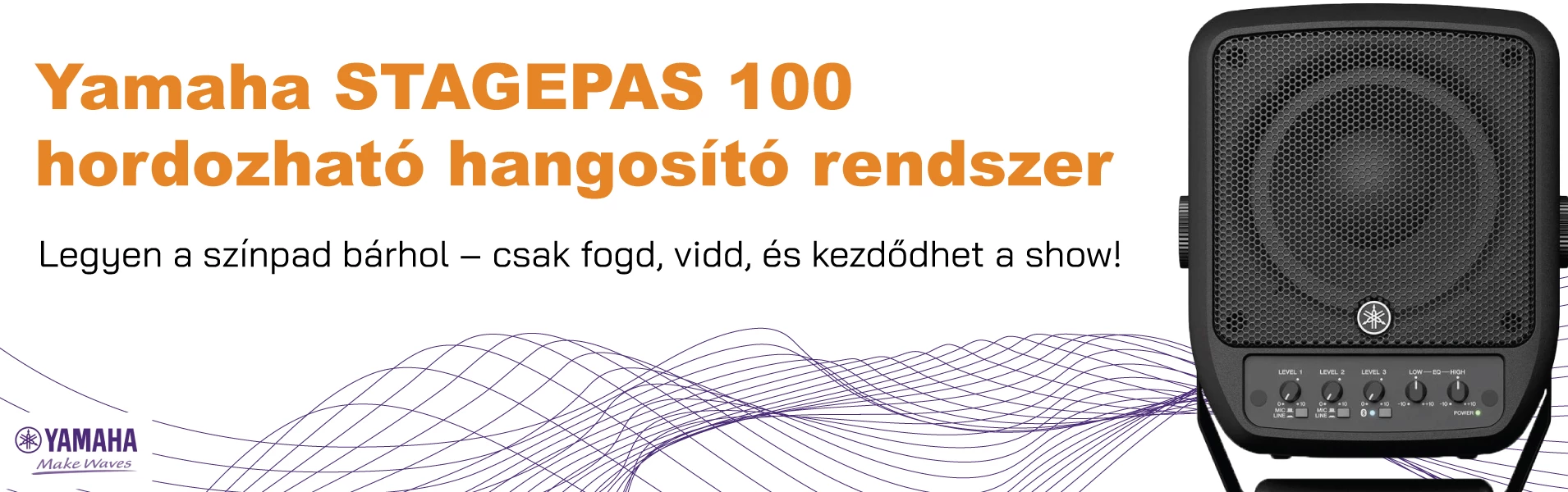 Yamaha STAGEPAS 100 hordozható hangosító rendszer