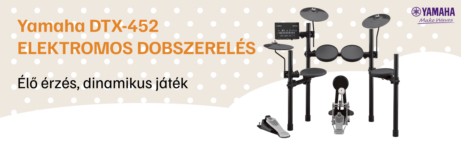 YAMAHA DTX-452K ELEKTROMOS DOBFELSZERELÉS