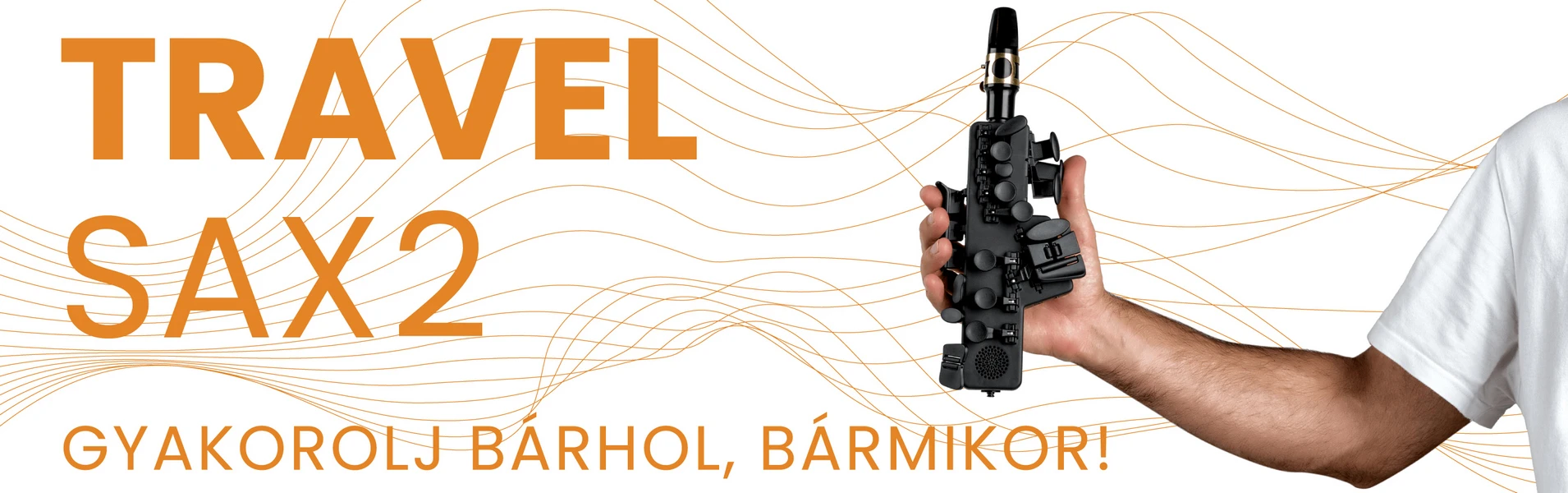 Travel Sax 2 digitális gyakorló szaxofon, fekete