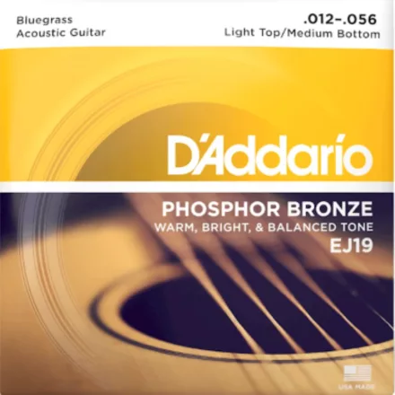 D'addario EJ19 - Phosphor bronze akusztikus gitárhúr készlet 12-56