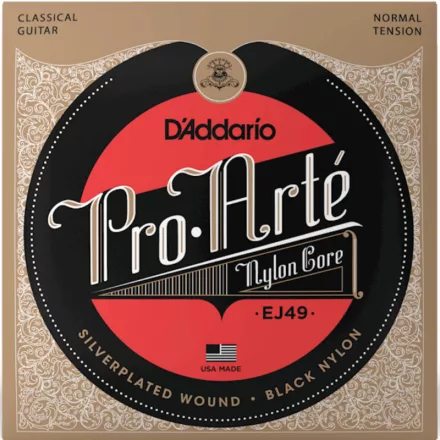 D'addario EJ49 Pro-Arté klasszikus gitárhúr készlet / black nylon
