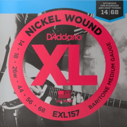 D'Addario EXL157 Nickel Wound Baritone 14-68 elektromos gitárhúr