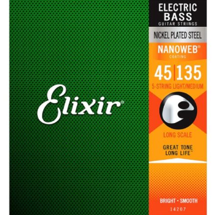 Elixir NanoWeb (14207) 045-135 Light/Medium basszusgitár húrkészlet