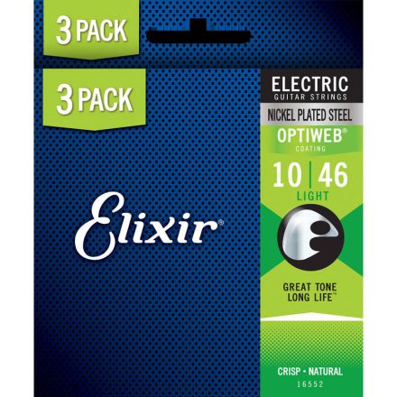 Elixir Optiweb (16552) 10–46 Light elektromos gitár húrkészlet (3 db-os csomag)