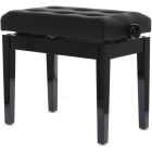 Gewa Deluxe zongorapad, fényes fekete, műbőr ülőke