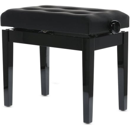 Gewa Deluxe zongorapad, fényes fekete, műbőr ülőke