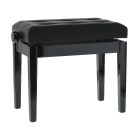 Gewa Deluxe zongorapad, fényes fekete, műbőr ülőke