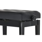Gewa Deluxe zongorapad, fényes fekete, műbőr ülőke