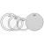 REMO PP-0110-PS Pinstripe Clear Pro Pack Dobbőr Szett (10" 12" 14") + Ajándék 14"