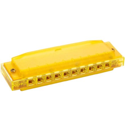 Hohner Happy Color szájharmonika, áttetsző sárga