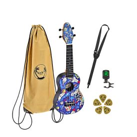KEIKI K2-SP szoprán ukulele szett, Spaceman design