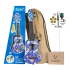 KEIKI K2-SP szoprán ukulele szett, Spaceman design
