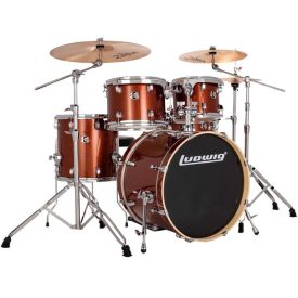   Ludwig Evolution 22" 5 részes dobszerelés állványzattal - Copper