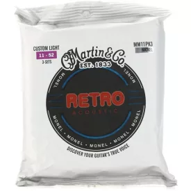   Martin MM11PK3 Retro Monel akusztikus gitárhúr 2+1 készlet