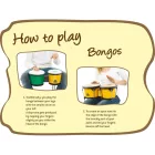 NINO Percussion NINO17B-BK műanyag bongó, kék