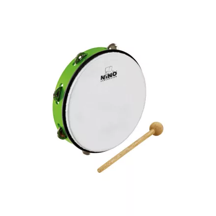 NINO Percussion NINO24GG 10" műanyag tamburin zöld