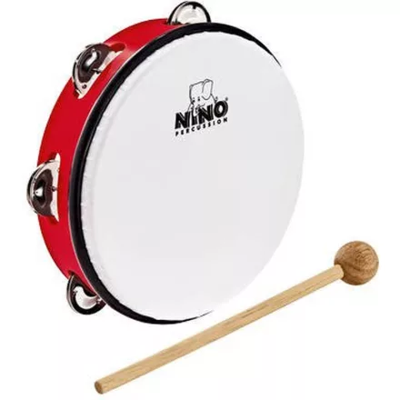 NINO Percussion NINO51R 8" műanyag tamburin piros