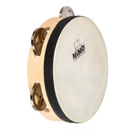 NINO Percussion NINO942 6” egysoros bőrös fa tamburin - natúr