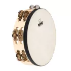 NINO Percussion NINO946 8” kétsoros bőrös fa tamburin - natúr