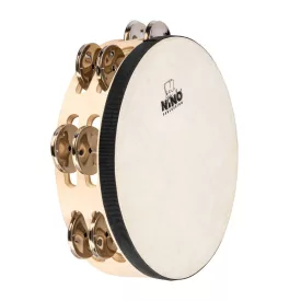   NINO Percussion NINO946 8” kétsoros bőrös fa tamburin - natúr