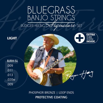 ORTEGA BJRH-5L Rüdiger Helbig Signature Bluegrass banjo húrkészlet, puha