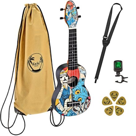 Ortega Keiki K2-SR 'Samurai' szoprán ukulele szett