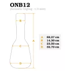 Ortega ONB12 Klasszikus gitár táska, 1/2-es méret, barna/fekete
