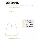 Ortega ONB44L Klasszikus gitár táska, 4/4 extra hosszú, barna/fekete