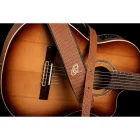 ORTEGA OSCU-5 Eredeti bőr gitárpánt, barna fonat