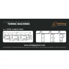 Ortega OTM-FAMILYPRO Family series pro gitár hangolókulcsok, arany/fehér