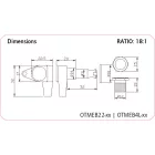 Ortega OTMEB22-CR 2+2 Basszusgitár hangolókulcsok, króm