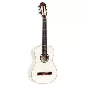   ORTEGA R121-1/2WH Klasszikus gitár, 1/2-es méret, fehér, tokkal
