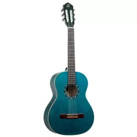  ORTEGA R121-3/4OC Klasszikus gitár, 3/4-es méret, kék, tokkal