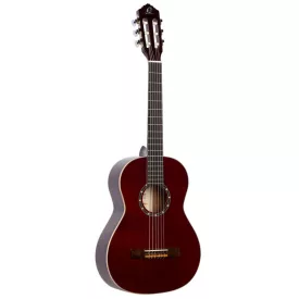   ORTEGA R121-3/4WR Klasszikus gitár, 3/4-es méret, vörös, tokkal