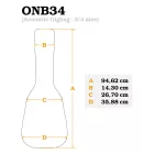 ORTEGA R121-3/4WR Klasszikus gitár, 3/4-es méret, vörös, tokkal