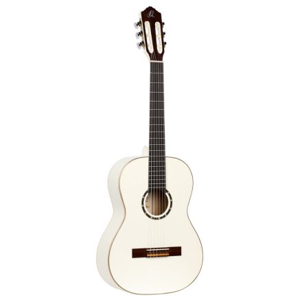 ORTEGA R121-7/8WH Family sorozat klasszikus gitár, 7/8-as, 6 húros, fehér, tokkal
