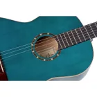 ORTEGA R121SNOC Klasszikus vékony nyakú gitár, 4/4-es méret, kék, tokkal