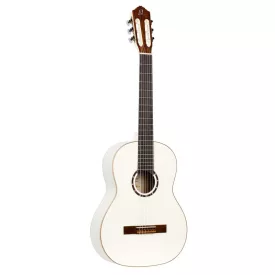   ORTEGA R121WH Klasszikus gitár, 4/4-es méret, fehér, tokkal