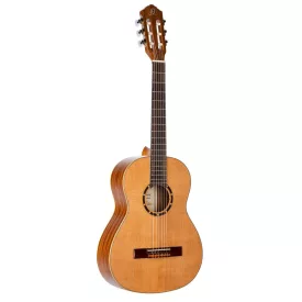   ORTEGA R122G-3/4 Klasszikus gitár, 3/4-es méret, fényes natúr, tokkal