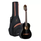 ORTEGA R221BK-3/4 Klasszikus gitár, 3/4-es méret, fekete, tokkal