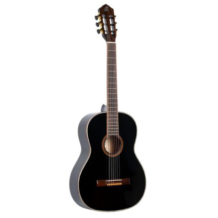 ORTEGA R221SNBK Klasszikus gitár, 4/4-es méret, vékony nyakú, fekete, tokkal