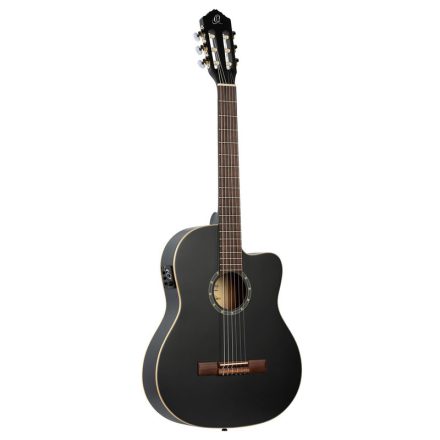 ORTEGA RCE125SN-SBK elektro-klasszikus gitár, fekete, tokkal