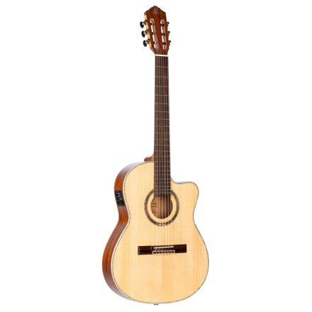 ORTEGA RCE138-T4 elektro-klasszikus gitár, 4/4-es méret, vékony test, tokkal