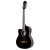 ORTEGA RCE145LBK elektro-klasszikus gitár, balkezes, fekete, tokkal