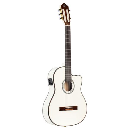 ORTEGA RCE145WH elektro-klasszikus gitár, fehér, tokkal