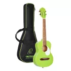 ORTEGA RUGA-GAP Ukulele, zöld, tokkal
