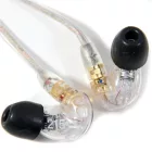 Shure SE215-CL fülhallgató, cserélhető kábel, átlátszó