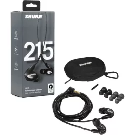 Shure SE215K fülhallgató, cserélhető kábel, fekete