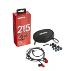 Shure SE215SPE-RD fülhallgató, cserélhető kábel, 3,5mm jack, piros